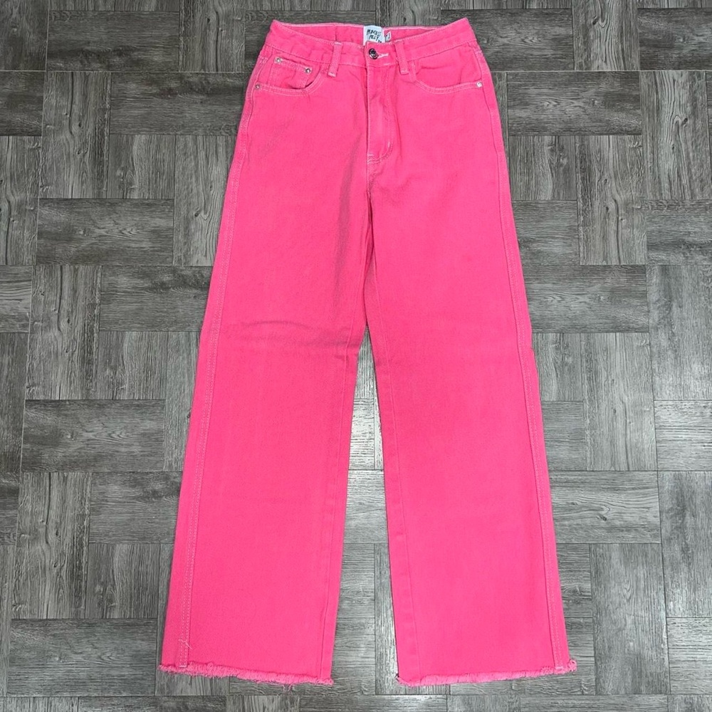 Princess Polly Pink High Waisted Jeans Size 2